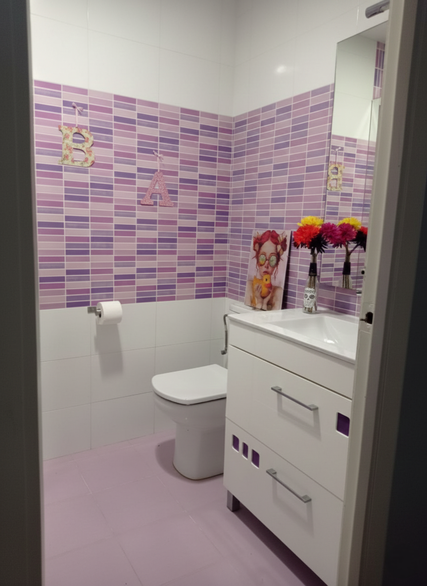 baño rosa