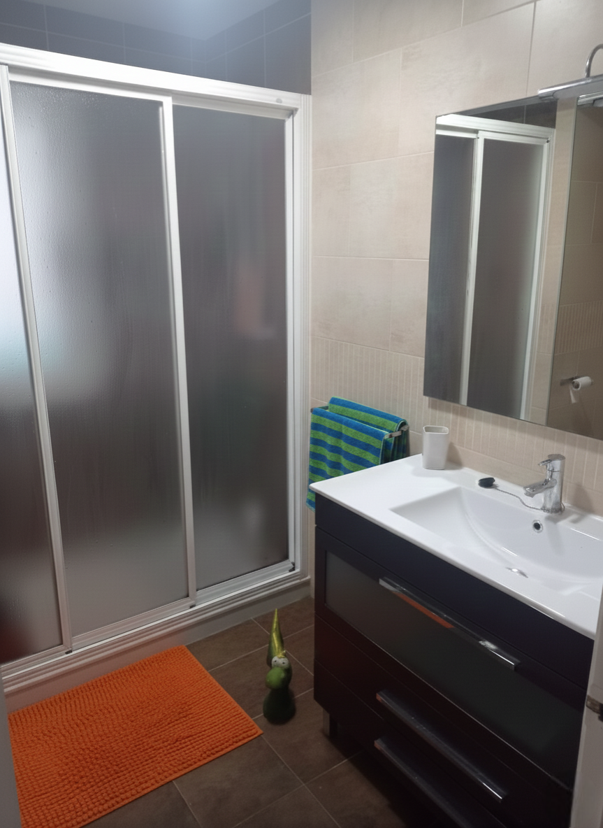 baño marrón
